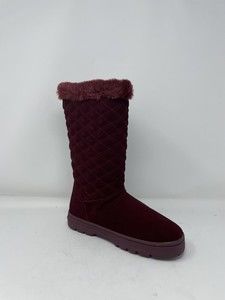 Style & Co Nickyy Quilted Faux Fur Mid Calf Suede Boots Womans Shoes SZ 7M